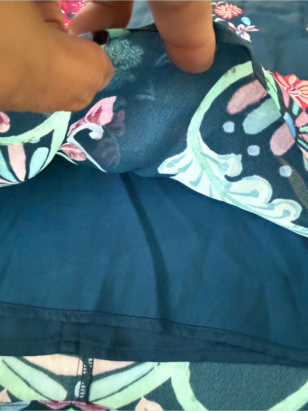 Johnny Was Jade Leilana Vesna Mini Dress blue silk floral blend S E04 - Picture 8 of 10